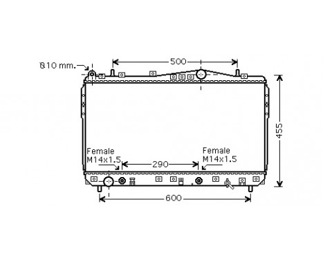 Radiator, engine cooling 81002074 International Radiators