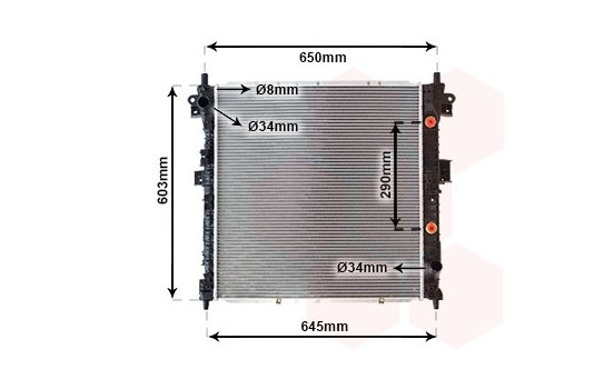 Radiator, engine cooling 81002105 International Radiators, Image 2