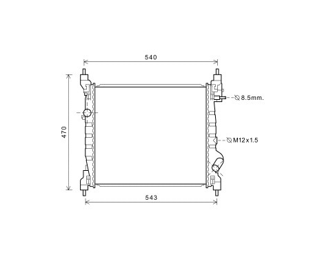 Radiator, engine cooling 81002141 International Radiators