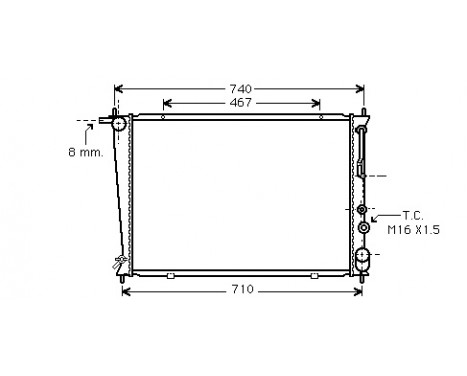 Radiator, engine cooling 82002050 International Radiators