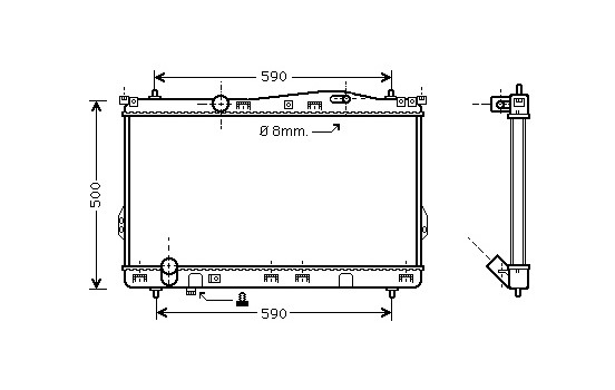 Radiator, engine cooling 82002077 International Radiators