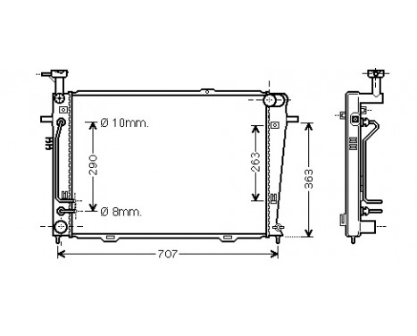 Radiator, engine cooling 82002130 International Radiators