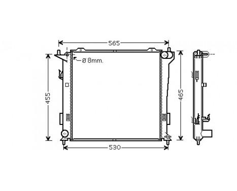 Radiator, engine cooling 82002181 International Radiators