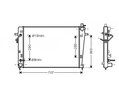 Radiator, engine cooling 82002203 International Radiators