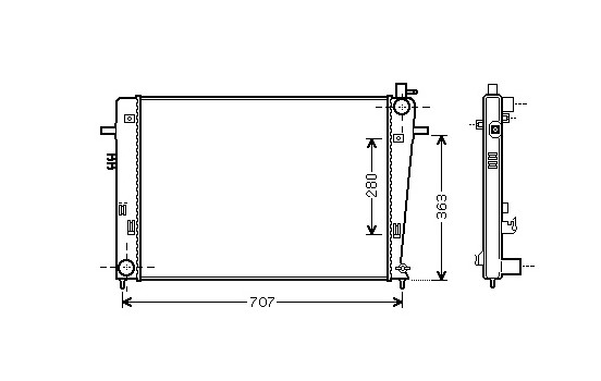 Radiator, engine cooling 82002204 International Radiators