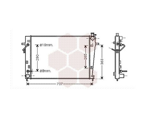 Radiator, engine cooling 82002247 International Radiators, Image 2