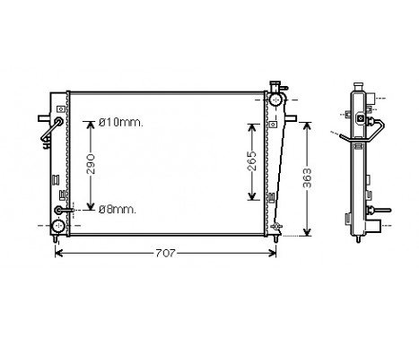 Radiator, engine cooling 82002247 International Radiators