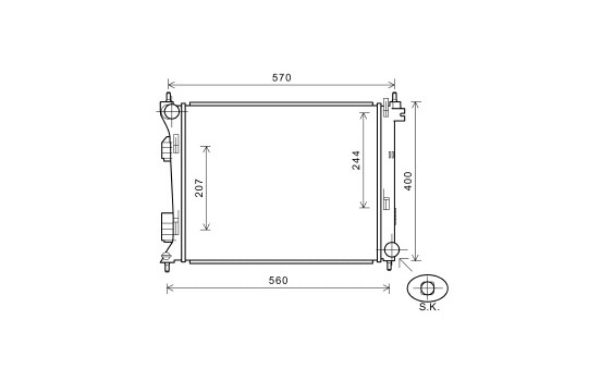 Radiator, engine cooling 82002274 International Radiators