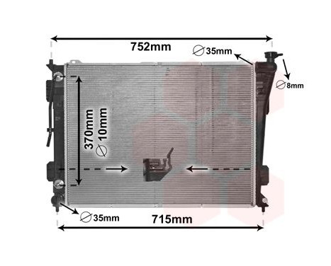 Radiator, engine cooling 82002423 International Radiators
