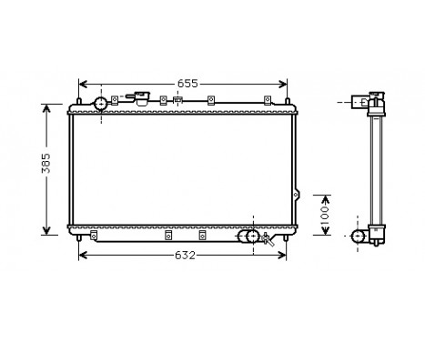 Radiator, engine cooling 83002016 International Radiators