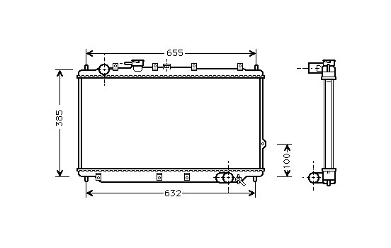 Radiator, engine cooling 83002016 International Radiators