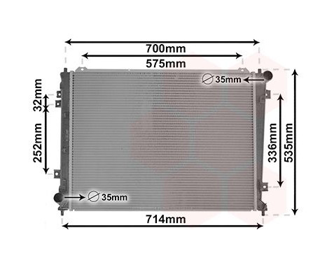 Radiator, engine cooling 83002162 International Radiators, Image 2