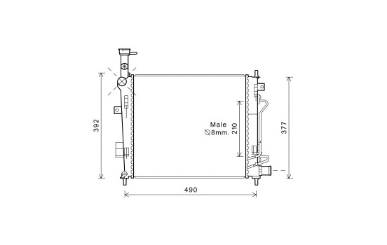 Radiator, engine cooling 83002190 International Radiators
