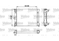 Radiator, engine cooling 883819 Valeo