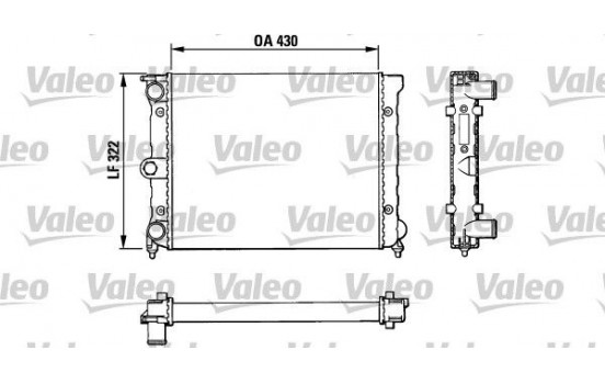 Radiator, engine cooling 883819 Valeo