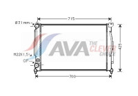 Radiator, engine cooling AI2108 Ava Quality Cooling