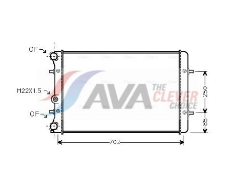 Radiator, engine cooling AI2129 Ava Quality Cooling