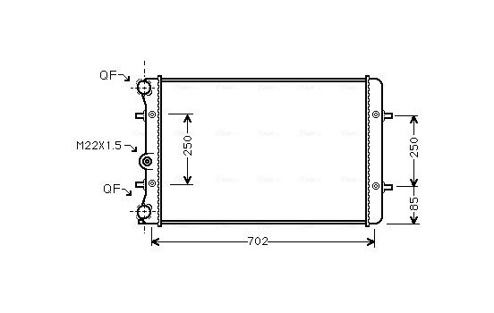 Radiator, engine cooling AI2155 Ava Quality Cooling