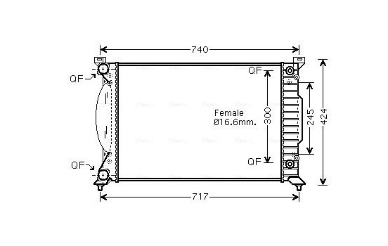 Radiator, engine cooling AI2202 Ava Quality Cooling