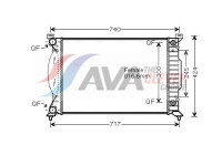 Radiator, engine cooling AI2202 Ava Quality Cooling