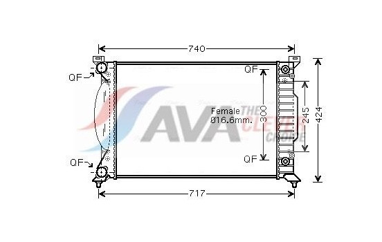 Radiator, engine cooling AI2202 Ava Quality Cooling