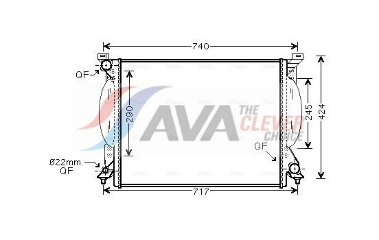 Radiator, engine cooling AI2204 Ava Quality Cooling