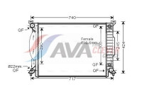 Radiator, engine cooling AI2205 Ava Quality Cooling