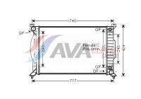 Radiator, engine cooling AI2229 Ava Quality Cooling