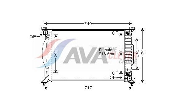 Radiator, engine cooling AI2229 Ava Quality Cooling
