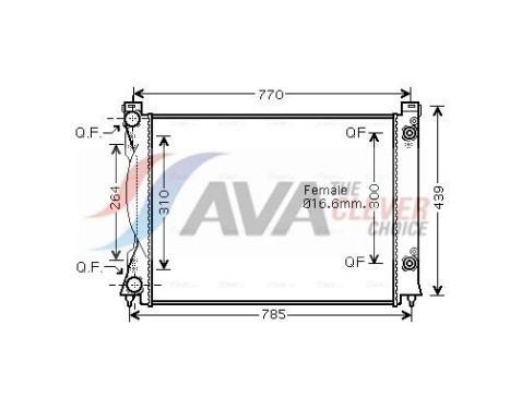 Radiator, engine cooling AI2234 Ava Quality Cooling