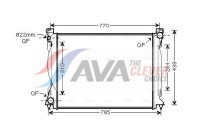 Radiator, engine cooling AI2235 Ava Quality Cooling