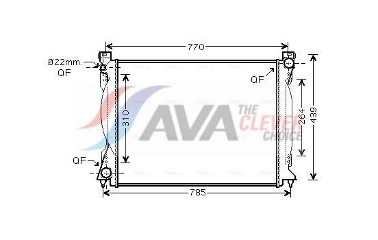 Radiator, engine cooling AI2235 Ava Quality Cooling