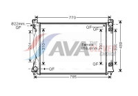 Radiator, engine cooling AI2236 Ava Quality Cooling