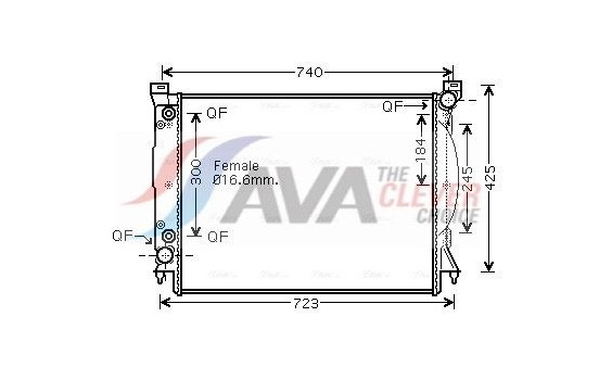 Radiator, engine cooling AI2246 Ava Quality Cooling