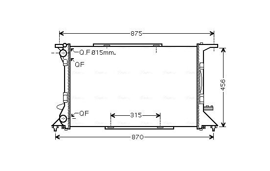 Radiator, engine cooling AI2306 Ava Quality Cooling