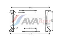 Radiator, engine cooling AI2306 Ava Quality Cooling