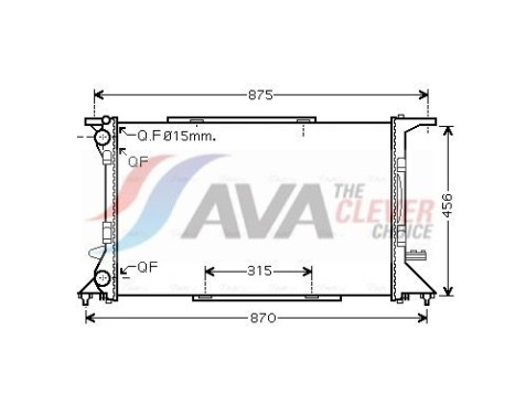 Radiator, engine cooling AI2306 Ava Quality Cooling