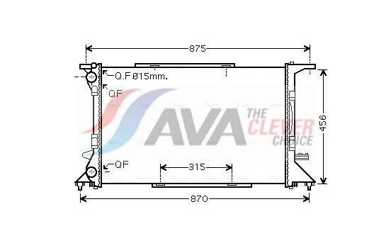 Radiator, engine cooling AI2306 Ava Quality Cooling