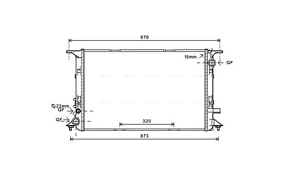 Radiator, engine cooling AI2328 Ava Quality Cooling