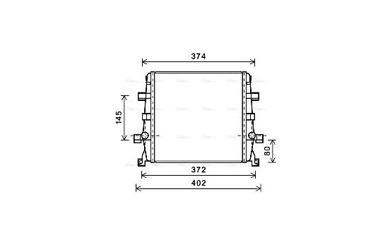 Radiator, engine cooling AI2362 Ava Quality Cooling