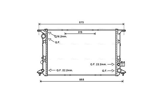 Radiator, engine cooling AI2365 Ava Quality Cooling