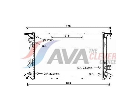 Radiator, engine cooling AI2365 Ava Quality Cooling