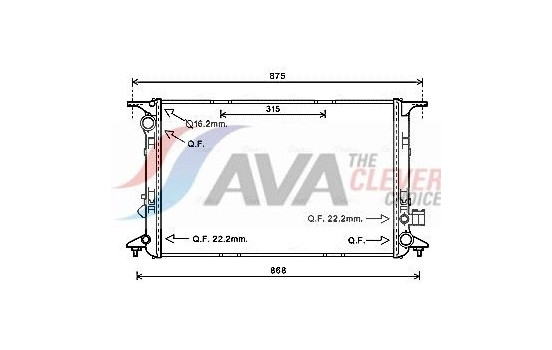 Radiator, engine cooling AI2365 Ava Quality Cooling