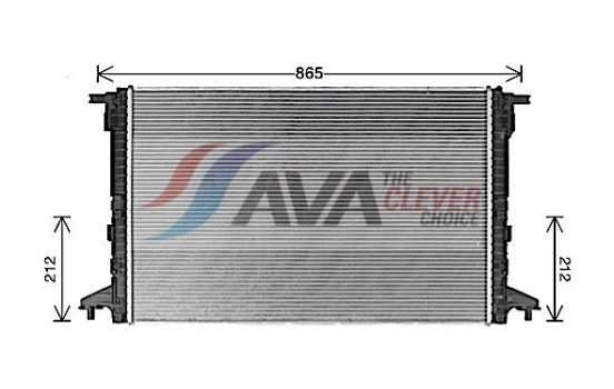 Radiator, engine cooling AI2440 Ava Quality Cooling