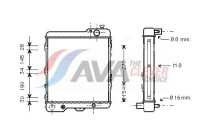 Radiator, engine cooling AIA2038 Ava Quality Cooling
