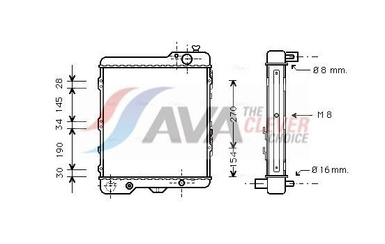 Radiator, engine cooling AIA2038 Ava Quality Cooling