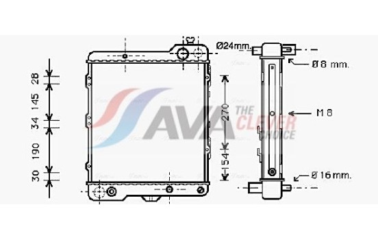 Radiator, engine cooling AIA2040 Ava Quality Cooling