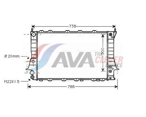 Radiator, engine cooling AIA2078 Ava Quality Cooling
