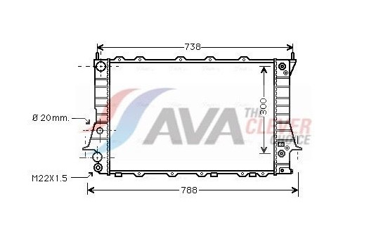 Radiator, engine cooling AIA2078 Ava Quality Cooling