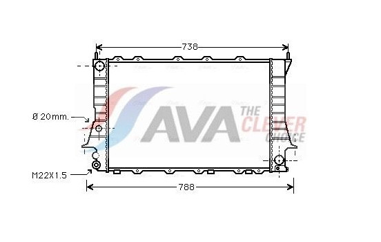 Radiator, engine cooling AIA2081 Ava Quality Cooling